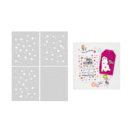 Hero Arts Summerween Layering Stencil Set Flower Power (SA328) Hero Arts Summerween Layering Stencil Set Flower Power (SA328)