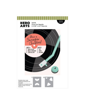 Hero Arts Vintage Vinyl Stencils Drop the Needle (SA318) Hero Arts Vintage Vinyl Stencils Drop the Needle (SA318)