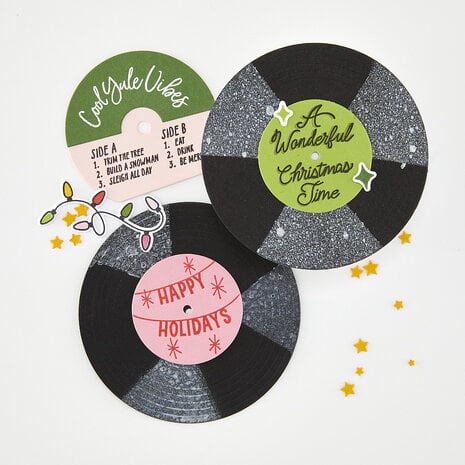 Hero Arts Vintage Vinyl Stencils Drop the Needle (SA318) Hero Arts Vintage Vinyl Stencils Drop the Needle (SA318)