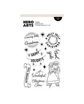 Hero Arts Vintage Vinyl Stamp Set Wishing You (CM829)
