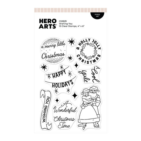 Hero Arts Vintage Vinyl Stamp Set Wishing You (CM829)