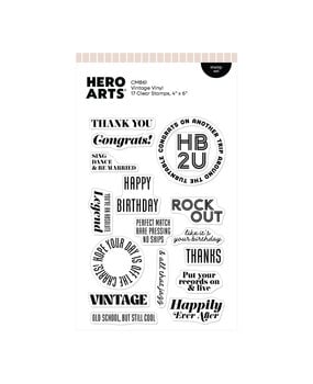 Hero Arts Vintage Vinyl Stamp Set Vintage Vinyl (CM861) Hero Arts Vintage Vinyl Stamp Set Vintage Vinyl (CM861)