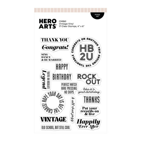 Hero Arts Vintage Vinyl Stamp Set Vintage Vinyl (CM861) Hero Arts Vintage Vinyl Stamp Set Vintage Vinyl (CM861)