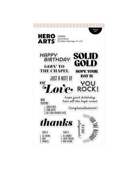 Hero Arts Vintage Vinyl Stamp Set Solid Gold (CM859) Hero Arts Vintage Vinyl Stamp Set Solid Gold (CM859)