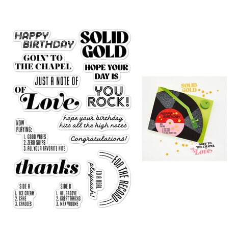 Hero Arts Vintage Vinyl Stamp Set Solid Gold (CM859) Hero Arts Vintage Vinyl Stamp Set Solid Gold (CM859)