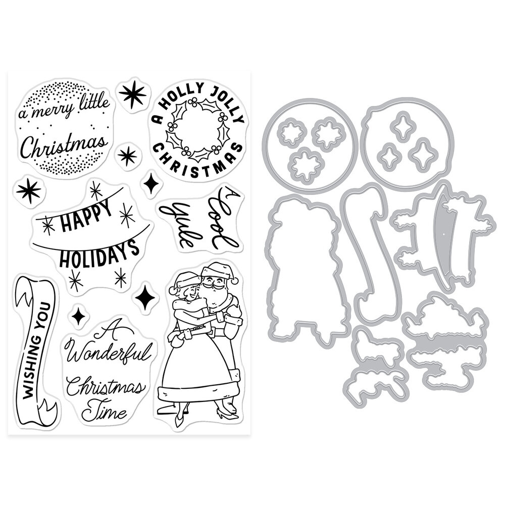 Hero Arts Vintage Vinyl Stamp & Cut Wishing You (DC336) Hero Arts Vintage Vinyl Stamp & Cut Wishing You (DC336)