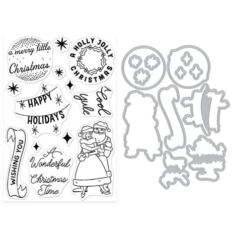 Hero Arts Vintage Vinyl Stamp & Cut Wishing You (DC336) Hero Arts Vintage Vinyl Stamp & Cut Wishing You (DC336)