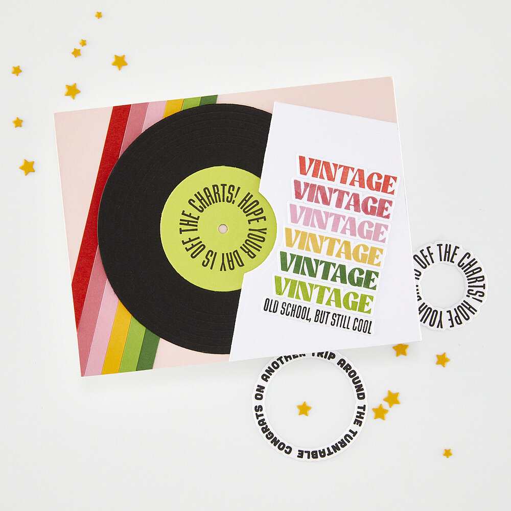 Hero Arts Vintage Vinyl Stamp & Cut Vintage Vinyl (DC359) Hero Arts Vintage Vinyl Stamp & Cut Vintage Vinyl (DC359)