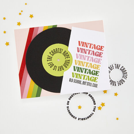 Hero Arts Vintage Vinyl Stamp & Cut Vintage Vinyl (DC359) Hero Arts Vintage Vinyl Stamp & Cut Vintage Vinyl (DC359)