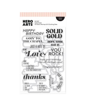 Hero Arts Vintage Vinyl Stamp & Cut Solid Gold (DC357) Hero Arts Vintage Vinyl Stamp & Cut Solid Gold (DC357)