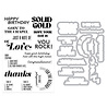 Hero Arts Vintage Vinyl Stamp & Cut Solid Gold (DC357) Hero Arts Vintage Vinyl Stamp & Cut Solid Gold (DC357)
