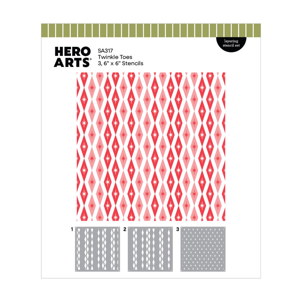 Hero Arts Vintage Vinyl Layering Stencils Twinkle Toes (SA317) Hero Arts Vintage Vinyl Layering Stencils Twinkle Toes (SA317)