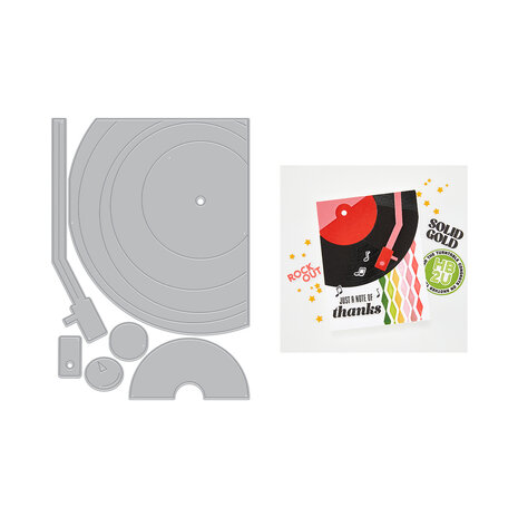 Hero Arts Vintage Vinyl Die Set Drop the Needle (DF268)