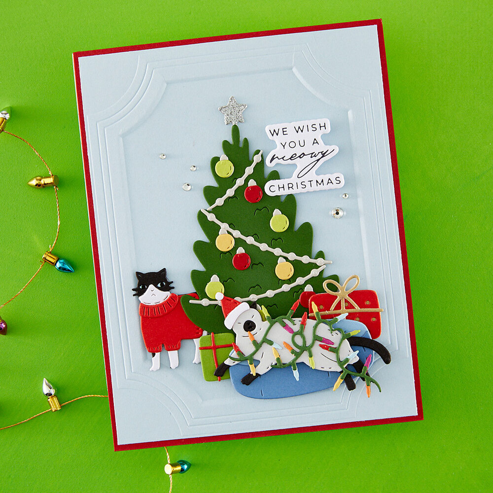 Spellbinders Yana's Christmas Cats 3D Embossing Folder A2 Ornate Molded Frame by Yana Smakula (E3D-179) Spellbinders Yana's Christmas Cats 3D Embossing Folder A2 Ornate Molded Frame by Yana Smakula (E3D-179)