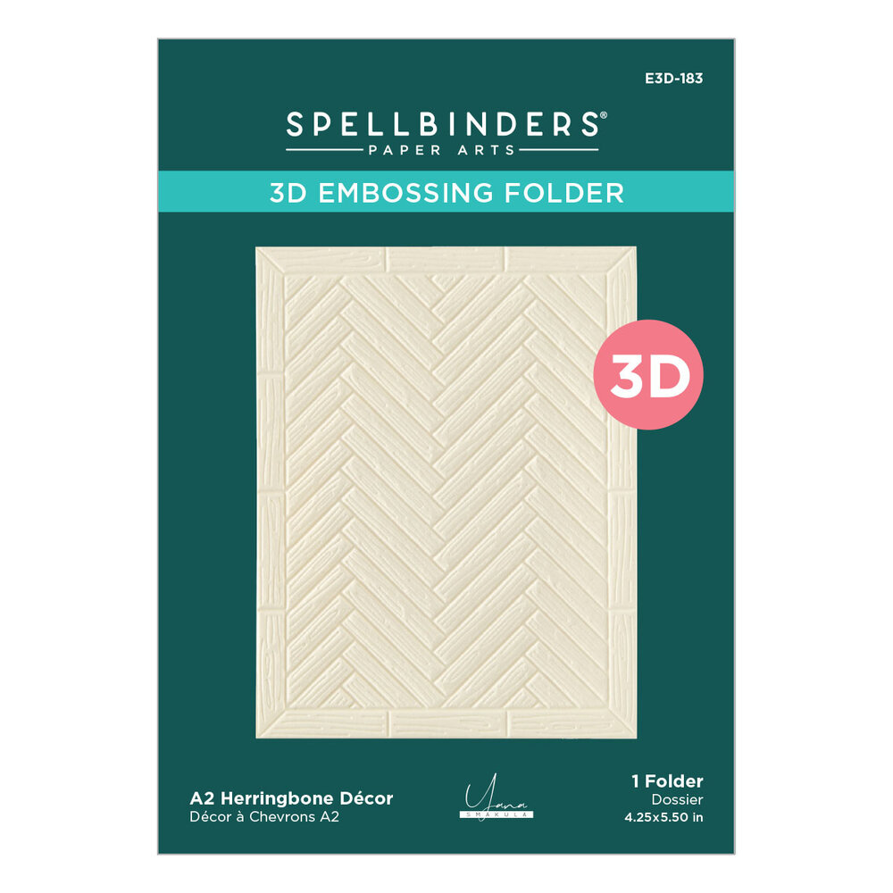 Spellbinders Yana's Christmas Cats 3D Embossing Folder A2 Herringbone Décor by Yana Smakula (E3D-183) Spellbinders Yana's Christmas Cats 3D Embossing Folder A2 Herringbone Décor by Yana Smakula (E3D-183)