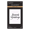 Spellbinders Upright Italic Holiday Sentiments Press + Foil Plate Season's Greetings by Paul Antonio (BP-371) Spellbinders Upright Italic Holiday Sentiments Press + Foil Plate Season's Greetings by Paul Antonio (BP-371)