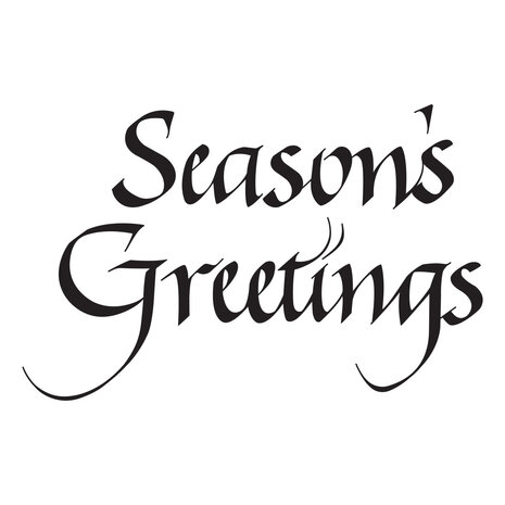 Spellbinders Upright Italic Holiday Sentiments Press + Foil Plate Season's Greetings by Paul Antonio (BP-371) Spellbinders Upright Italic Holiday Sentiments Press + Foil Plate Season's Greetings by Paul Antonio (BP-371)