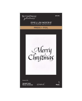 Spellbinders Upright Italic Holiday Sentiments Press + Foil Plate Merry Christmas by Paul Antonio (BP-370) Spellbinders Upright Italic Holiday Sentiments Press + Foil Plate Merry Christmas by Paul Antonio (BP-370)