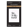 Spellbinders Upright Italic Holiday Sentiments Press + Foil Plate Joy to the World by Paul Antonio (BP-369) Spellbinders Upright Italic Holiday Sentiments Press + Foil Plate Joy to the World by Paul Antonio (BP-369)