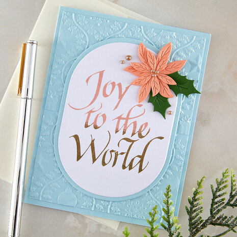 Spellbinders Upright Italic Holiday Sentiments Press + Foil Plate Joy to the World by Paul Antonio (BP-369) Spellbinders Upright Italic Holiday Sentiments Press + Foil Plate Joy to the World by Paul Antonio (BP-369)
