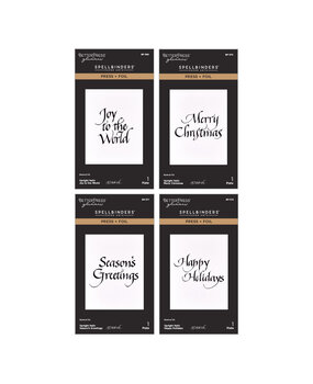 Spellbinders Upright Italic Holiday Press + Foil Bundle by Paul Antonio (BD-1097) Spellbinders Upright Italic Holiday Press + Foil Bundle by Paul Antonio (BD-1097)