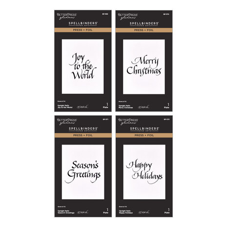 Spellbinders Upright Italic Holiday Press + Foil Bundle by Paul Antonio (BD-1097) Spellbinders Upright Italic Holiday Press + Foil Bundle by Paul Antonio (BD-1097)