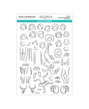 Spellbinders Storybook Illustrations Clear Stamp Set Illustrated Boys & Girls by Josh Griffiths (STP-285) Spellbinders Storybook Illustrations Clear Stamp Set Illustrated Boys & Girls by Josh Griffiths (STP-285)