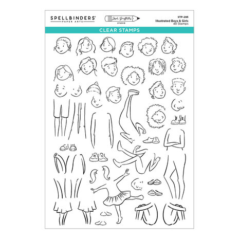 Spellbinders Storybook Illustrations Clear Stamp Set Illustrated Boys & Girls by Josh Griffiths (STP-285) Spellbinders Storybook Illustrations Clear Stamp Set Illustrated Boys & Girls by Josh Griffiths (STP-285)