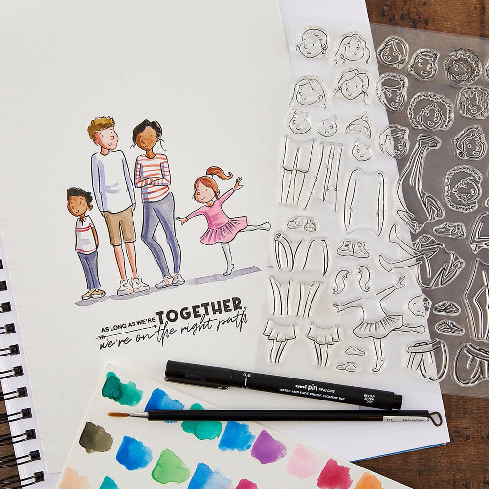 Spellbinders Storybook Illustrations Clear Stamp Set Illustrated Boys & Girls by Josh Griffiths (STP-285) Spellbinders Storybook Illustrations Clear Stamp Set Illustrated Boys & Girls by Josh Griffiths (STP-285)