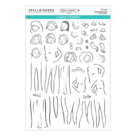 Spellbinders Storybook Illustrations Clear Stamp Set Illustrated Lady by Josh Griffiths (STP-283) Spellbinders Storybook Illustrations Clear Stamp Set Illustrated Lady by Josh Griffiths (STP-283)
