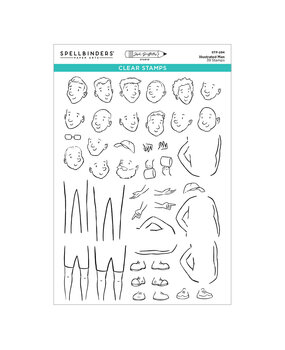 Spellbinders Storybook Illustrations Clear Stamp Set Illustrated Man by Josh Griffiths (STP-284)