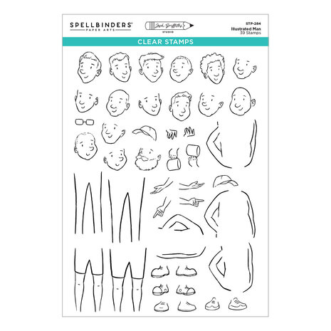 Spellbinders Storybook Illustrations Clear Stamp Set Illustrated Man by Josh Griffiths (STP-284)