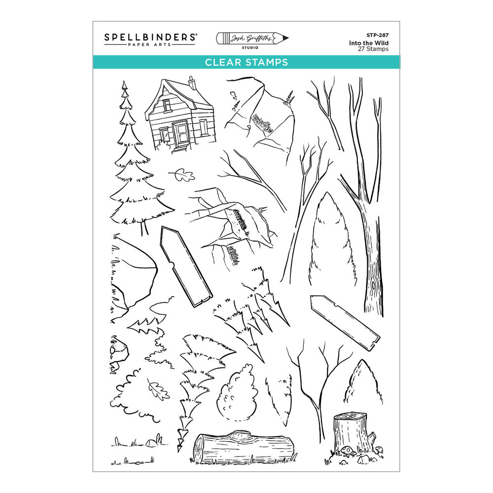 Spellbinders Storybook Illustrations Clear Stamp Set Into the Wild by Josh Griffiths (STP-287) Spellbinders Storybook Illustrations Clear Stamp Set Into the Wild by Josh Griffiths (STP-287)