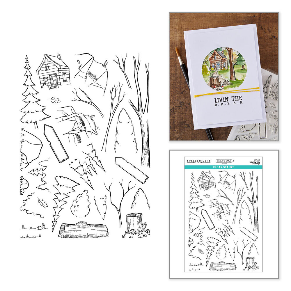 Spellbinders Storybook Illustrations Clear Stamp Set Into the Wild by Josh Griffiths (STP-287) Spellbinders Storybook Illustrations Clear Stamp Set Into the Wild by Josh Griffiths (STP-287)