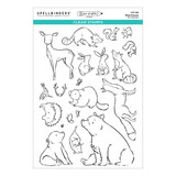 Spellbinders Storybook Illustrations Clear Stamp Set Wild Friends by Josh Griffiths (STP-286)