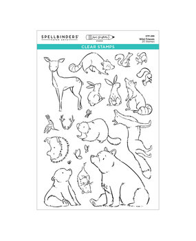 Spellbinders Storybook Illustrations Clear Stamp Set Wild Friends by Josh Griffiths (STP-286) Spellbinders Storybook Illustrations Clear Stamp Set Wild Friends by Josh Griffiths (STP-286)