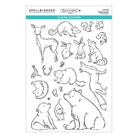 Spellbinders Storybook Illustrations Clear Stamp Set Wild Friends by Josh Griffiths (STP-286) Spellbinders Storybook Illustrations Clear Stamp Set Wild Friends by Josh Griffiths (STP-286)
