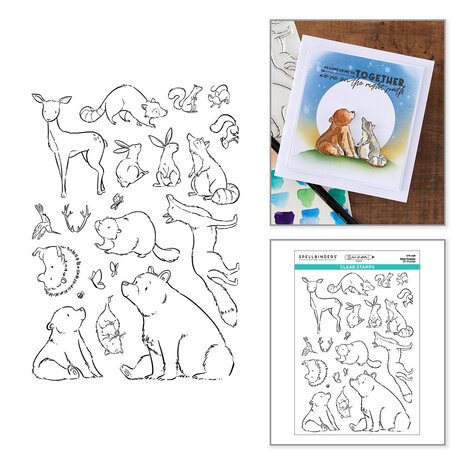 Spellbinders Storybook Illustrations Clear Stamp Set Wild Friends by Josh Griffiths (STP-286) Spellbinders Storybook Illustrations Clear Stamp Set Wild Friends by Josh Griffiths (STP-286)