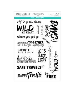 Spellbinders Storybook Illustrations Clear Stamp Set Words for the Wild by Josh Griffiths (STP-288) Spellbinders Storybook Illustrations Clear Stamp Set Words for the Wild by Josh Griffiths (STP-288)