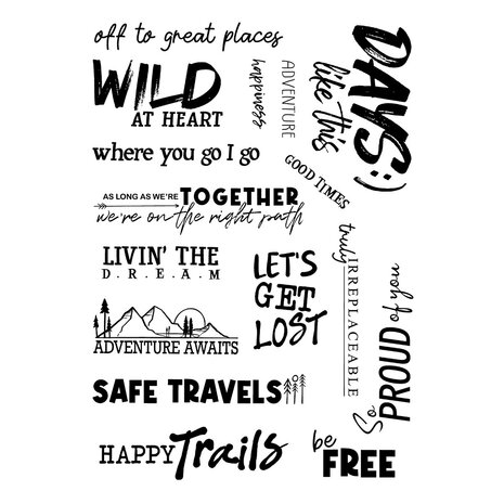Spellbinders Storybook Illustrations Clear Stamp Set Words for the Wild by Josh Griffiths (STP-288) Spellbinders Storybook Illustrations Clear Stamp Set Words for the Wild by Josh Griffiths (STP-288)