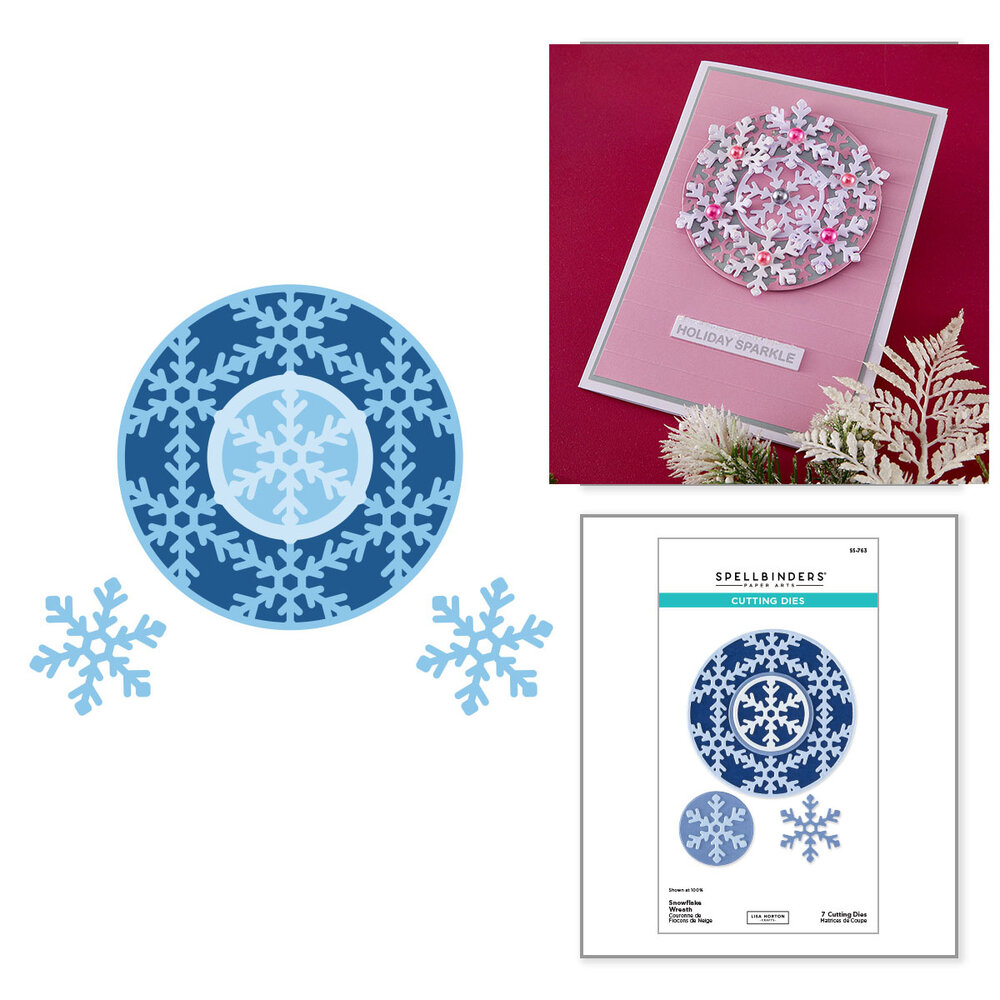 Spellbinders Snowflake Kisses Etched Dies Snowflake Wreath by Lisa Horton (S5-763) Spellbinders Snowflake Kisses Etched Dies Snowflake Wreath by Lisa Horton (S5-763)