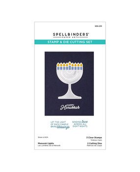 Spellbinders Menorah Lights Stamp & Die Set (SDS-233)