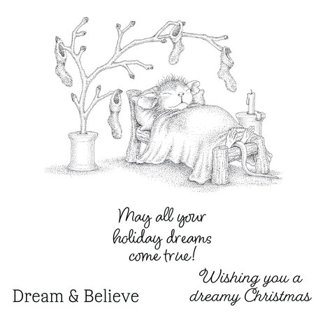 Spellbinders Holiday Dreams Cling Rubber Stamp Set by House-Mouse Designs (RSC-075) Spellbinders Holiday Dreams Cling Rubber Stamp Set by House-Mouse Designs (RSC-075)