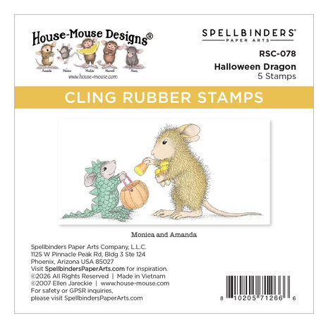 Spellbinders Holiday Dreams Cling Rubber Stamp Set Halloween Dragon by House-Mouse Designs (RSC-078) Spellbinders Holiday Dreams Cling Rubber Stamp Set Halloween Dragon by House-Mouse Designs (RSC-078)