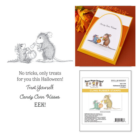 Spellbinders Holiday Dreams Cling Rubber Stamp Set Halloween Dragon by House-Mouse Designs (RSC-078) Spellbinders Holiday Dreams Cling Rubber Stamp Set Halloween Dragon by House-Mouse Designs (RSC-078)