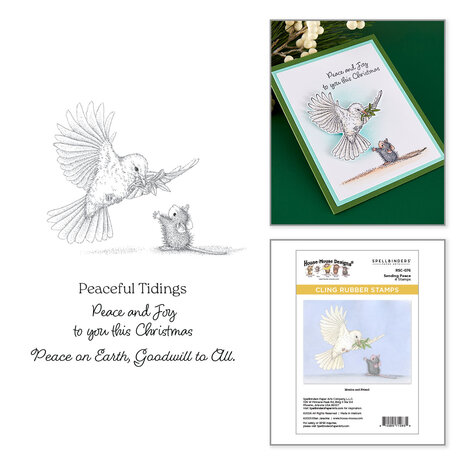 Spellbinders Holiday Dreams Cling Rubber Stamp Set Sending Peace by House-Mouse Designs (RSC-076) Spellbinders Holiday Dreams Cling Rubber Stamp Set Sending Peace by House-Mouse Designs (RSC-076)