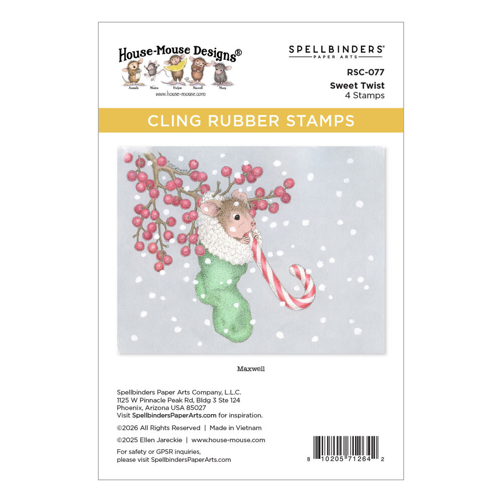 Spellbinders Holiday Dreams Cling Rubber Stamp Set Sweet Twist by House-Mouse Designs (RSC-077) Spellbinders Holiday Dreams Cling Rubber Stamp Set Sweet Twist by House-Mouse Designs (RSC-077)