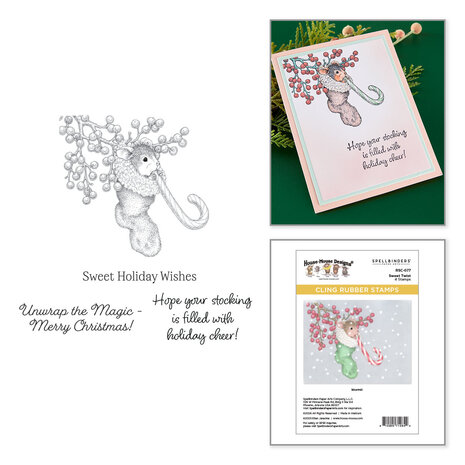 Spellbinders Holiday Dreams Cling Rubber Stamp Set Sweet Twist by House-Mouse Designs (RSC-077) Spellbinders Holiday Dreams Cling Rubber Stamp Set Sweet Twist by House-Mouse Designs (RSC-077)