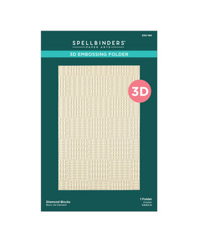 Spellbinders Dear Santa 3D Embossing Folder Diamond Blocks (E3D-184)