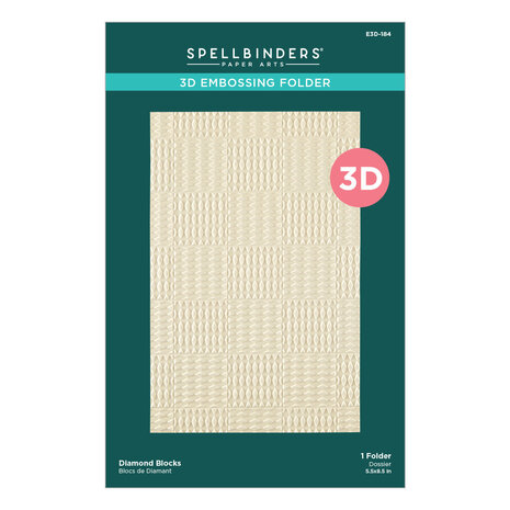 Spellbinders Dear Santa 3D Embossing Folder Diamond Blocks (E3D-184)